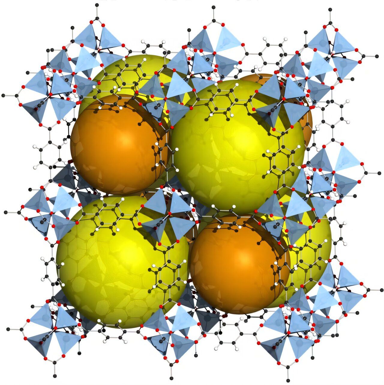 Metal-organic framework porous crystalline structure